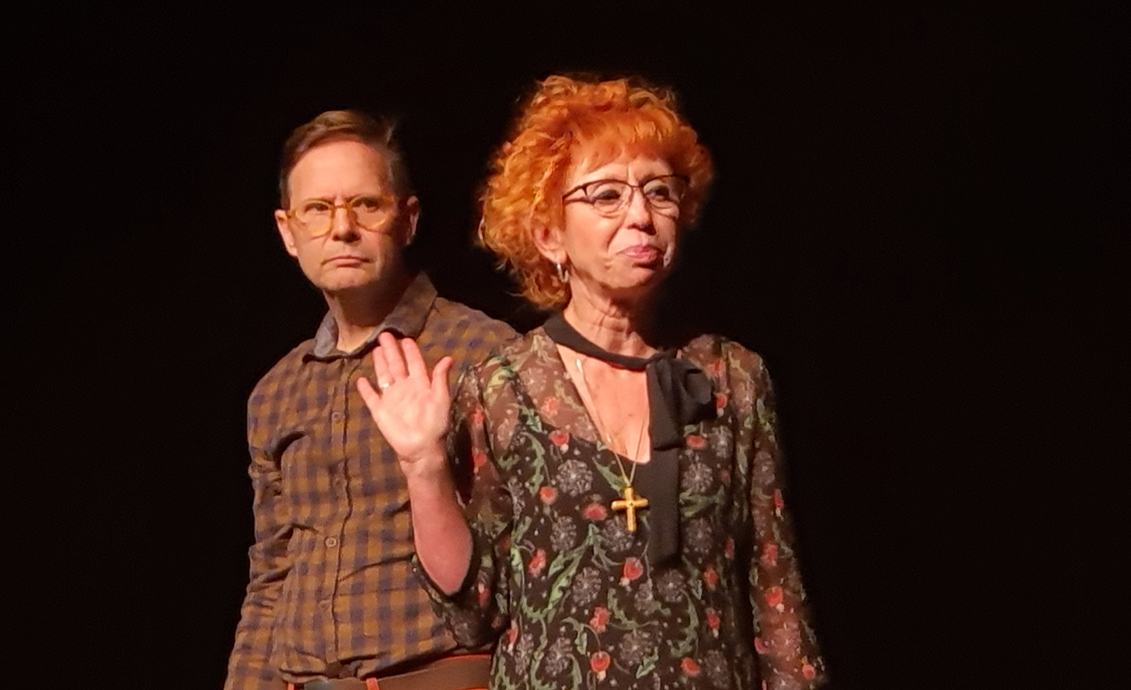 ronny in de rug van veerle